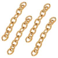 10pc 10pcs about 50.5mm Hypoallergenic Metal Chain Extension Curb Chains Extender Chains Golden Stainless Steel Chain Extension Tails for Jewelry Making Supplies