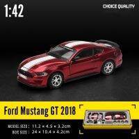 รถแข่ง1:42 2018ฟอร์ดรุ่น Mustang GT ของเล่นอัลลอยโมเดลรถยนต์รถซีรีส์ส่วนประกอบอัลลอยรถบังคับรูปแบบที่เหมาะสมรถหล่อตาย