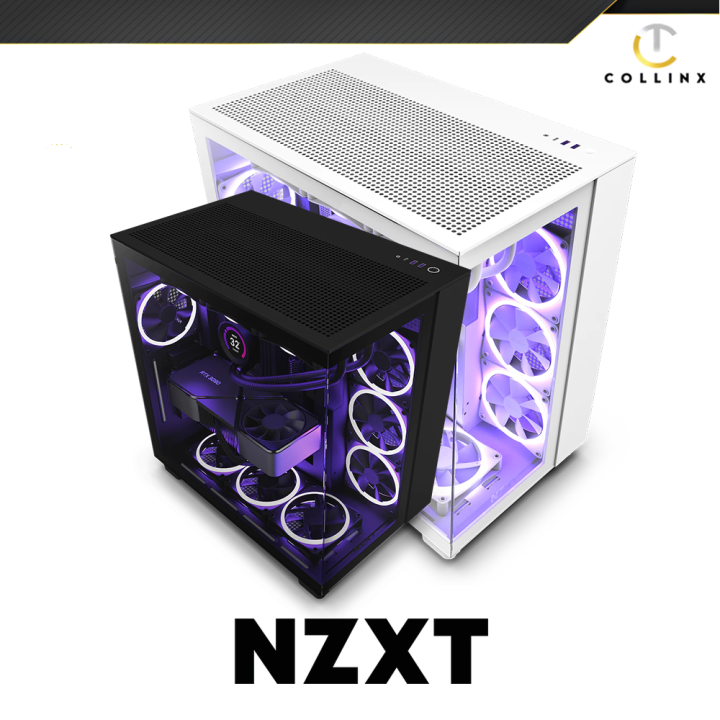 NZXT H9 Flow Case PC Case | ATX Mid-Tower PC Gaming Case | High-Airflow ...