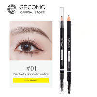 ดินสอเขียนคิ้วปลายสองด้าน GECOMO สีติดทนนานโดยไม่ทำให้คิ้วเปื้อน