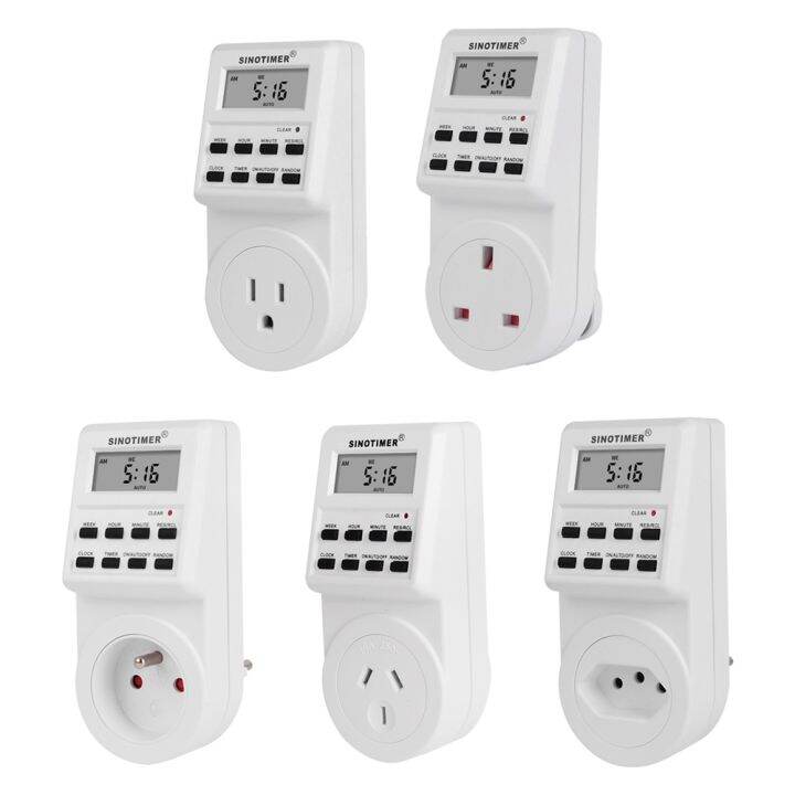 ELEGANT US/UK/FR/BR/AU Plug Digital Weekly Programmable Electrical Wall