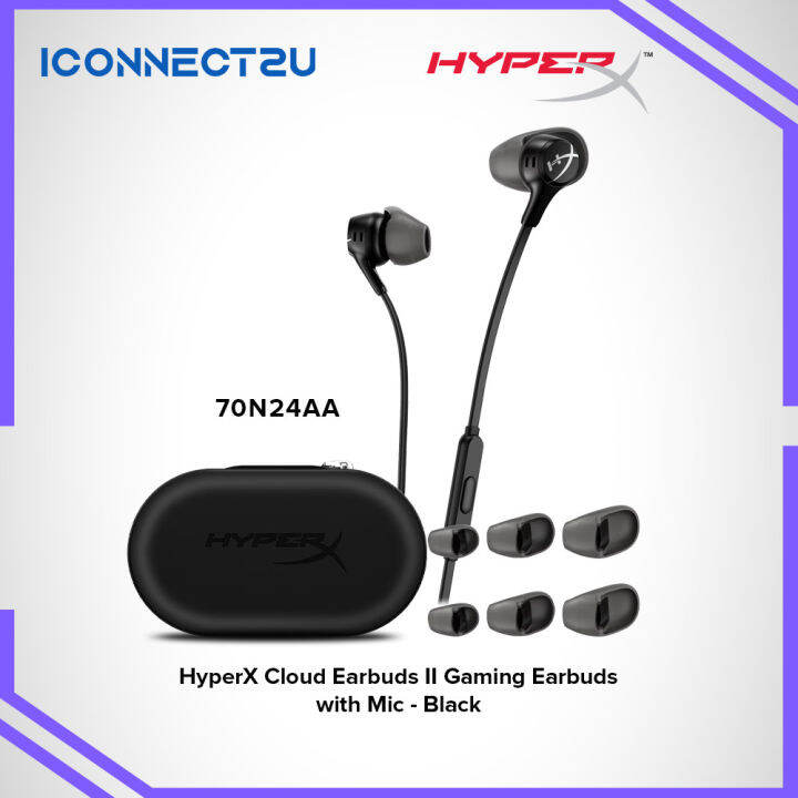 Hyperx Cloud Earbuds Ii Gaming Headphones Ii With Mic Black 70n24aa Lazada 8022