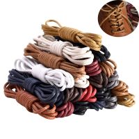 1Pair Unisex Shoelaces For Sneakers Women Men Waterproof Leather Shoe Laces Martin Boot Shoes Waxed Round Shoelace For Shoes