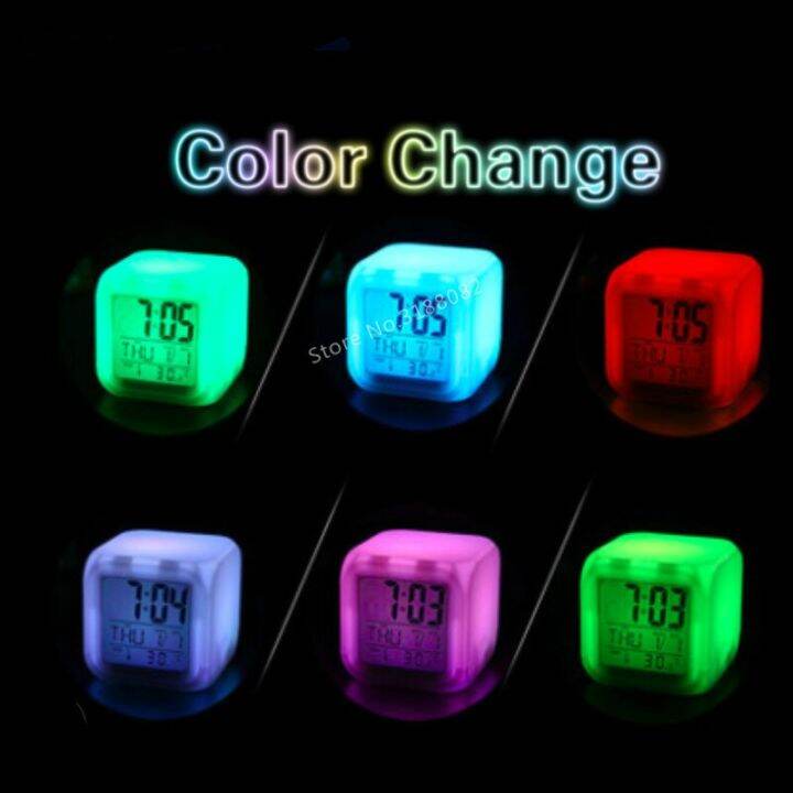 worth-buy-ของเล่นการ์ตูน-led-ปลุกเด็ก7สีเปลี่ยนอะนิเมะเกมอุปกรณ์ต่อพ่วงของเล่นนาฬิกาปลุกดิจิตอลเด็ก