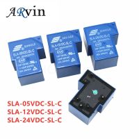 【☸2023 New☸】 lihaid 5ชิ้นรีเลย์กำลังไฟ Sla-05vdc-Sl-C Sla-12vdc-Sl-C Sla-24vdc-Sl-C 5V 12V 24V 6pin T90ใหม่และ