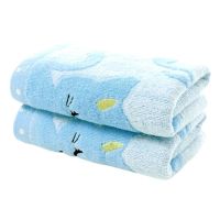 ₪ 1pc Cartoon Cat Childrens Towel Ultra-soft Cotton Bamboo Fiber Super Absorbent Natural Material Washcloth Bathe Towel