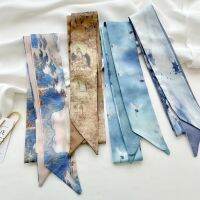 Retro Abstract Satin Scarf Hair Band Bag Scarf Silk Scarf Ribbon Neckties Bow Ties Cravats Bag Handle Decoration Accessories