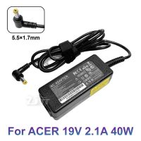 19V 2.1A 40W 5.5*1.7ที่ชาร์จโน้ตบุ๊คแล็ปท็อปอะแดปเตอร์ AC มมเหมาะสำหรับ Acer Aspire D270 D257 D255แหล่งจ่ายไฟสำหรับอะแดปเตอร์แล็ปท็อป