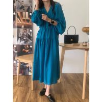 chuuchop_พร้อมส่ง(C7876)???Betty long dress ชุดเดรสยาวทรงมินิมอล มี2สี