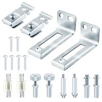 Bi-Fold Door Hardware Repair Kit, Closet Door Hardware Bifold Door Hardware for 3/8 Inch Thick Doors,with Top and Bottom Pivots,Guide Wheel