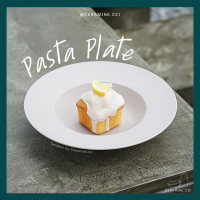 Pasta plate จานพาสต้า พอร์ซเลน เนื้อด้าน เรียบหรู จานสปาเก็ตตี้ จานก้นลึก จานปีก จานขนม จานซุป จานมีปีก พร้อมส่ง