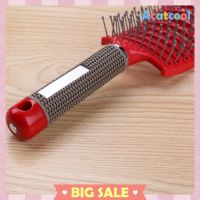 Plastic Nylon Anti-Static Hair Brush Curved Row Scalp Massager Styling Comb