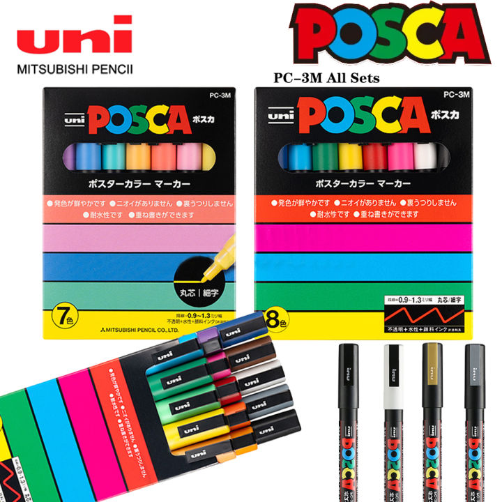 uni-posca-ปากกามาร์กเกอร์ครบชุด-pc-3m-โปสเตอร์โฆษณา-graffiti-note-pen-ภาพวาดมือวาดอุปกรณ์ศิลปะ-rotualdores-manga-zptcm3861