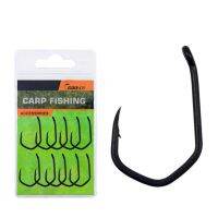 10ชิ้นเบ็ดตกปลาคาร์พ V-Curve Barbed Hooks เหล็กกล้าคาร์บอนสูงตะขอปลาดุก2/4/6/8 # Iscas Pesca Tackle ตกปลาตกแต่ง