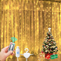 3M LED Fairy String Curtain Lights Garland Wedding Birthday Ramadan Holiday Party Decorations Bedroom Outdoor Festoon