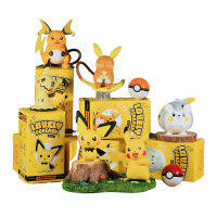 Pokémon Anime Action Figures Para Crianças,Pikachu Fofo,Pichu, Raichu, Mimikyu Doll, Decoração Desktop,ของขวัญของเล่น,6-8ซม.