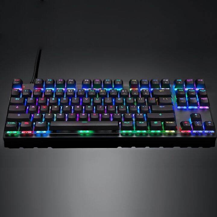 Motospeed K82 USB Wired Mechanical Keyboard with RGB Backlight All-key ...