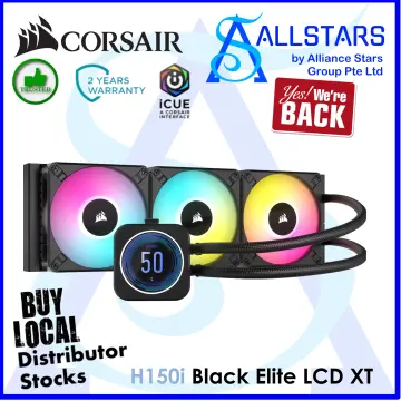 CORSAIR iCUE H150i ELITE LCD XT 120mm Fans + 360mm Radiator Liquid Cooling  System with IPS LCD Screen Black CW-9060075-WW - Best Buy