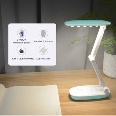 Rechargeable Foldable 4Level LED Desk Lamp Eye Protection Save Energy Reading Lamp For Student Touch Switch For Phone