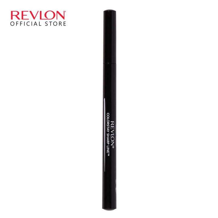 revlon-colorstay-sharp-line-liquid-eye-pen-เรฟรอน-คัลเลอร์สเต-ชาร์ป-ไลน์-ลิควิด-อาย-เพน-อายไลเนอร์หัวเมจิก-สีดำเข้ม-เครื่องสำอาง