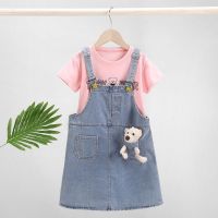 【Ready】? dem spender 23 summer an sle suit ildren baby short-sed cartoon two-piece set