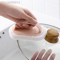 ▲﹊ Household Bathroom Brush Tile Brush Kitchen Multifunctional Decontamination Pot Washing Brush Sponge Cleaning Brush