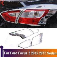 ไฟท้ายโครเมี่ยมสำหรับ Ford Focus 3 2012 2013 4Dr ชุดไฟท้ายแต่งรถกรอบตกแต่ง