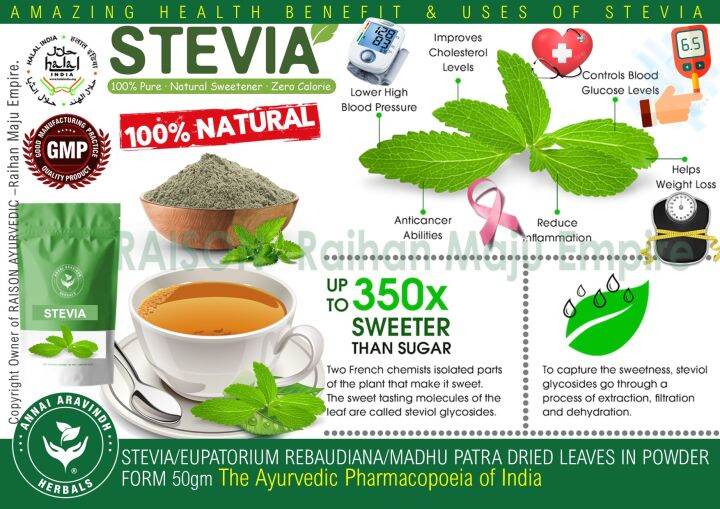 STEVIA/EUPATORIUM REBAUDIANA/MADHU PATRA DRIED LEAVES IN POWDER FORM