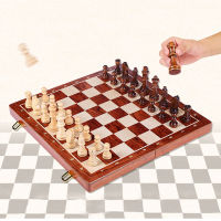 Queen Mahogany Chess Set เกมหมากรุกไม้ King สูง 80 mm ตัวหมากรุกพับ 39*39 cm เกมกระดานหมากรุก-tqyk01835