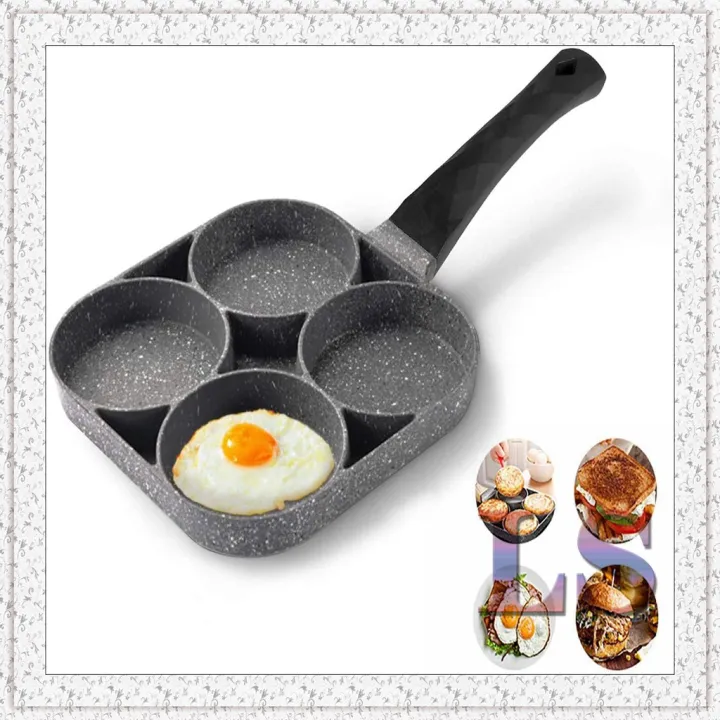 4 Hole Frying Pan Cooking Pot Non Stick Pancake Maker Home Breakfast Egg Burger Pot Medical 0872