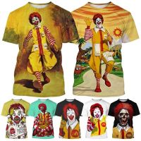 2023 NEWFashion McDonald S 3D พิมพ์ผู้ชายและผู้หญิงเสื้อยืดลำลองบุคลิกภาพ Street แขนสั้น Top