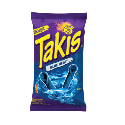 ขนมนำเข้า-takis-blue-heat-rolled-tortilla-chips-hot-chili-pepper-artificially-flavored-9-9-ounce-bag-ราคา-590-บาท