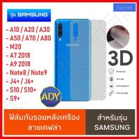 [รัปประกันสินค้า] ฟิล์มหลัง ฟิล์มกันรอยหลัง Samsung Galaxy A51 A71 A10 A20 A30 A50 A70 A72018 A92018 Note8 Note9 S10 S10+ S9+ J4+ J6+ ฟิล์มกันรอยซัมซุง ฟิล์มหลังเครื่อง 3D ลายเคฟล่า ฟิล์มเคฟร่า ฟิล์มเคฟล่า กันน้ำกันเหงื่อ กันรอยขีดข่วน สินค้าใหม่