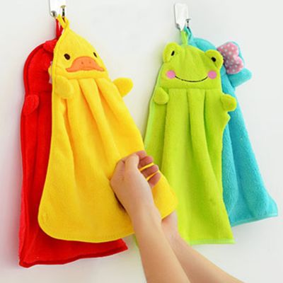 ۩ Hot Baby Hand Towel Soft Childrens Cartoon Animal Hanging Wipe Bath Face Towel Baby Hand Towel Cartoon Hanging Bath Towel