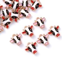 【YF】ஐ  10Pcs Cartoon Cattle Dropping Enamel Alloy Metal Pendant Charms for Jewelry Making Accessories