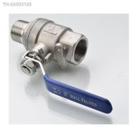 ✥✹ 304-316 stainless steel wire ball valve two-piece internal and external thread ball valve 4 6 minutes 1 2 inches