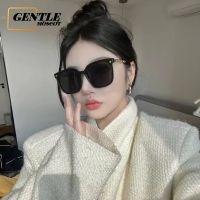 (GENTLE MOSCOT) 2023ใหม่โลหะโซ่วัดแว่นกันแดดผู้หญิงกรอบใหญ่ Ins แฟชั่นแว่นตาชายหาด