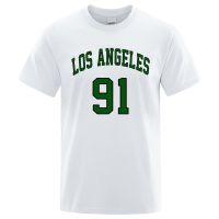 Los Angeles 91 Usa City Letter Men Tshirt Cotton Fashion Oversized  Sweat Tops Fashion T Shirt| |   - AliExpress