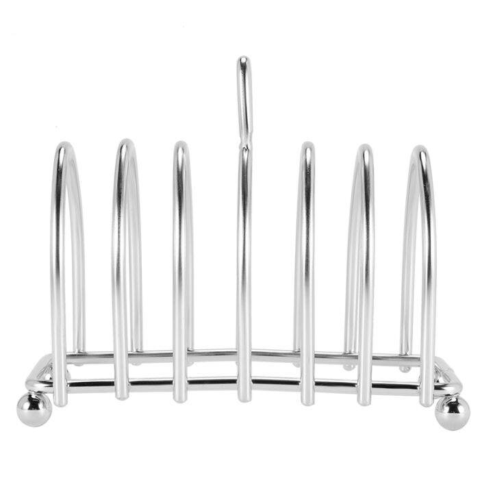 Toast Bread Rack Holder 6 Slice Stainless Steel Toast Rack with Ball