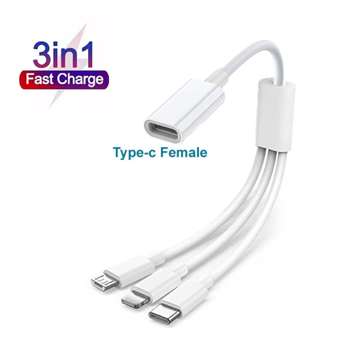 3-in-1-type-c-ตัวเมียถึง-usb-c-8พิน-ไมโคร-usb-ตัวผู้-usb-ตัวผู้ส่วนขยายตัวแยกสายชาร์จสำหรับ-iphone14-13-pro-se-xr-samsung-อุปกรณ์-usb-แอนดรอยด์ไมโครยูเอชบี