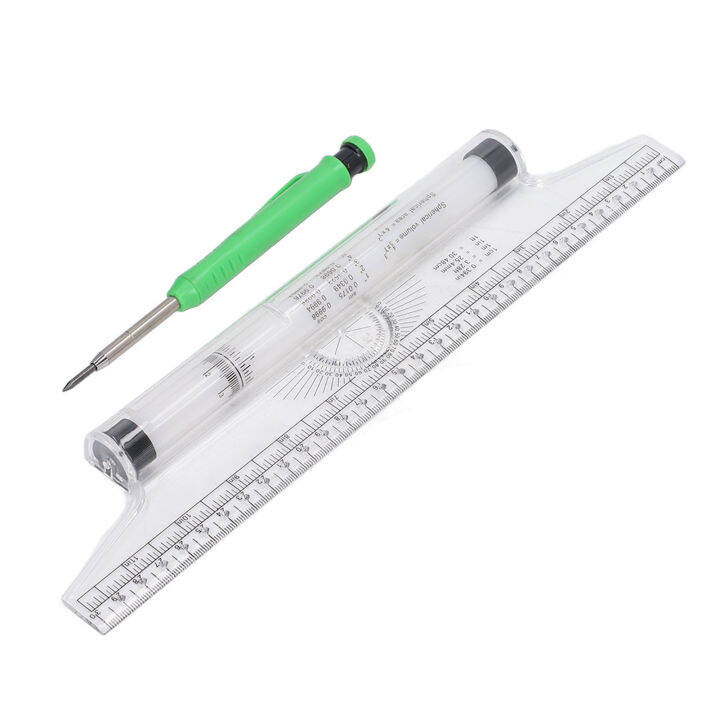 Measuring Rolling Ruler, Clear Scale 30cm Stable Sliding Transparent ...