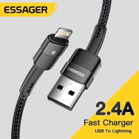 Essager USB Cable For iPhone 14 13 12 11 Pro Xs Max X Xr 8 7 Plus 2.4A Fast Charging Charger Wire Cord For iPad Pro Data Cable