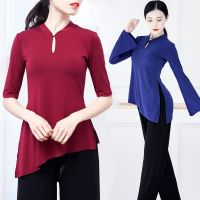 ❂✒ Classical Folk Dance Upper Body Rhyme Art Test Chinese Style Modern Practice Clothing Modal Female Tai Chi Clothing Adult