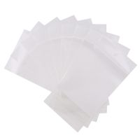 ◕❁ 100pc/lot White/Clear Self Seal Zipper Plastic Retail Packaging Pack Poly Bag Ziplock Zip Lock Storage Bag Package Hang Hole