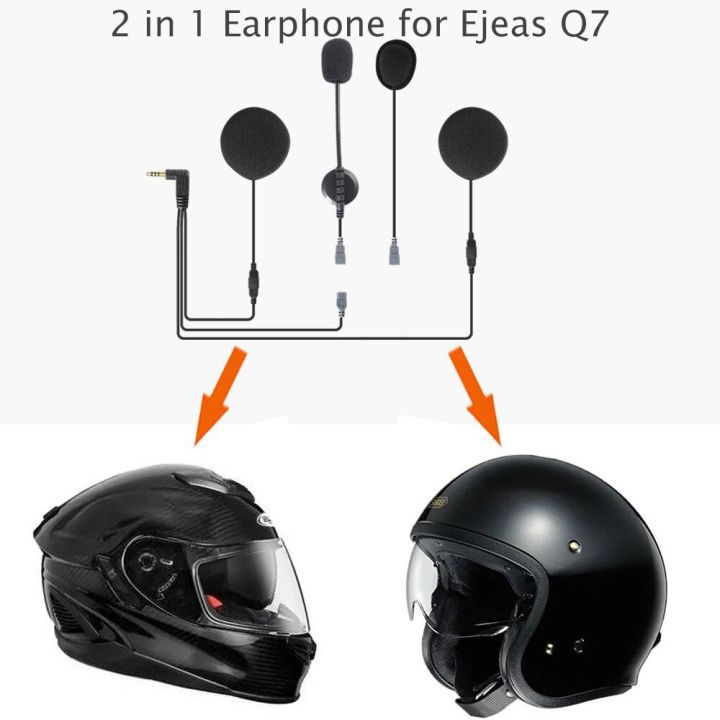 ejeas-q7คลิปติดตั้งรูปแบบใหม่เทปสองด้านฐาน2in-1ชุดหูฟังสำหรับ-quick7หมวกกันน็อคบลูทูธอินเตอร์คอม