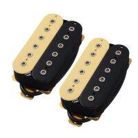 WK-6 String Electric Guitar Pickups Humbucker Dual in Line Adjustable 12pcs Hex Screw Pickup Ivory/Black