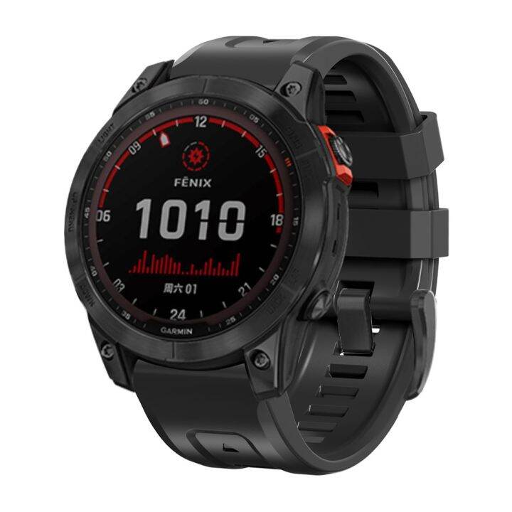 สำหรับ-garmin-fenix-5x-puls-ซิลิโคน26มม-สายนาฬิกาข้อมือสีบริสุทธิ์แนวสปอร์ต-สีเหลือง