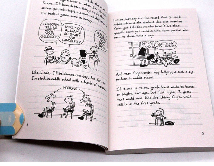 16-ชิ้น-เซ็ตภาษาอังกฤษหนังสือภาพ-diary-of-a-wimpy-เด็กการ์ตูนสะพานนวนิยายเด็กทุกวันอ่านหนังสือกล่องบรรจุเด็กอายุ-6-12