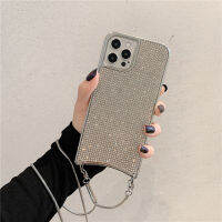 เคสโทรศัพท์ประดับกากเพชรกระเป๋าสะพายข้าง,เคสส่องแสงหรูหราสำหรับ Iphone 13 13Pro 12 11 Pro XS Max X XR 7 8 Plus