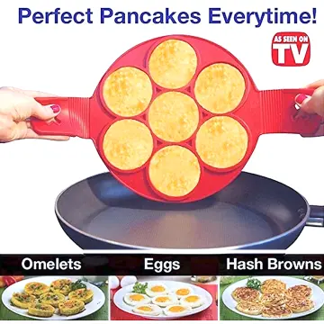 1pc, Fried Egg Mold, 7 Holes Silicone Pancake Mold, Baking Tools, Kitchen  Gadgets, Kitchen Accessories